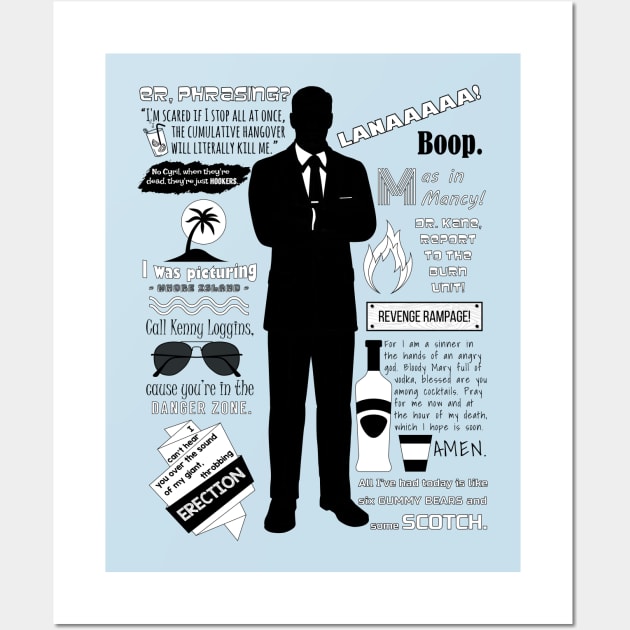 Sterling Archer Quotes Wall Art by GeekMind